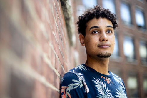 06/22/20 - BOSTON, M.A. - Northeastern student James Lyons poses for a portrait for the Voices of Northeastern series on June 09, 2020. Photo by Ruby Wallau/Northeastern University