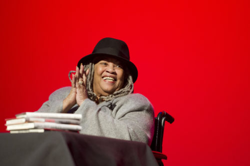 The Nobel laureate and Pulitzer Prize-winning novelist Toni Morrison was the keynote speaker at a 2013 event honoring the legacy of the Rev. Martin Luther King Jr.  that was sponsored by the Civil Rights and Restorative Justice Project of the Northeastern University School of Law in collaboration with the Northeastern University Humanities Center. Photo by Mary Knox Merrill/Northeastern University