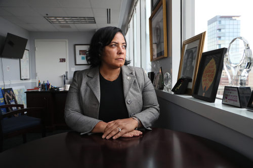 Northeastern law graduate Rachael Rollins will be ‘fair on crime, but she will be tough on crime’ if confirmed as the U.S. attorney for Massachusetts, says law school classmate, Dan Jackson. Photo by Suzanne Kreiter/The Boston Globe via Getty Images