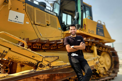 “The construction equipment industry is really a global trading asset,” says Northeastern graduate Zayd Kuba. “It doesn’t matter where it’s manufactured.” Photo courtesy Zayd Kuba