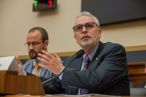 Dr. Nikos Passas, Professor of Criminology and Criminal Justice, College of Social Sciences and Humanities, Northeastern University, testifies before the House Financial Services Committee, Wednesday, February 3, 2016. (Photo by Max Taylor)