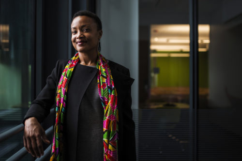 Shalanda Baker, professor of law, public policy and urban affairs, was chosen to lead the Office of Economic Impact and Diversity at the U.S. Department of Energy after serving as deputy director for energy justice since January 2021. Photo by Adam Glanzman/Northeastern University