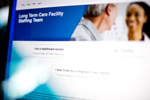 The COVID-19 Long Term Care Facility Staffing Team website uses an algorithm created by Ozlem Ergun, a professor of mechanical and industrial engineering at Northeastern, and her doctoral students. Photo by Ruby Wallau/Northeastern University
