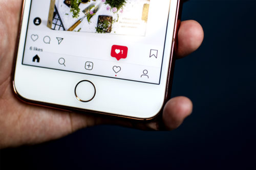 An instagram screen on a phone