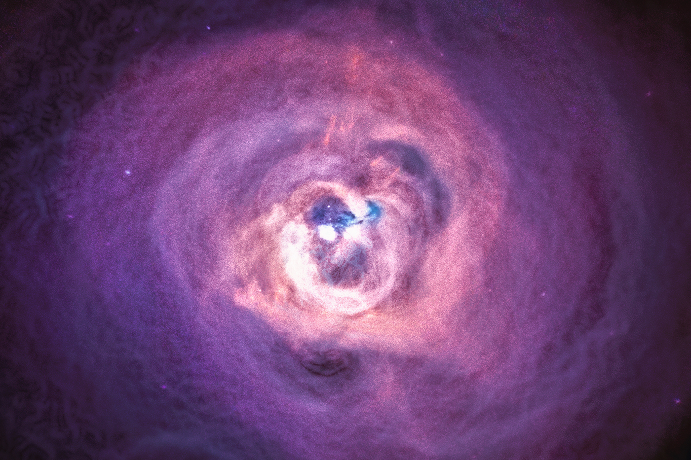 A photo by NASA of a black hole