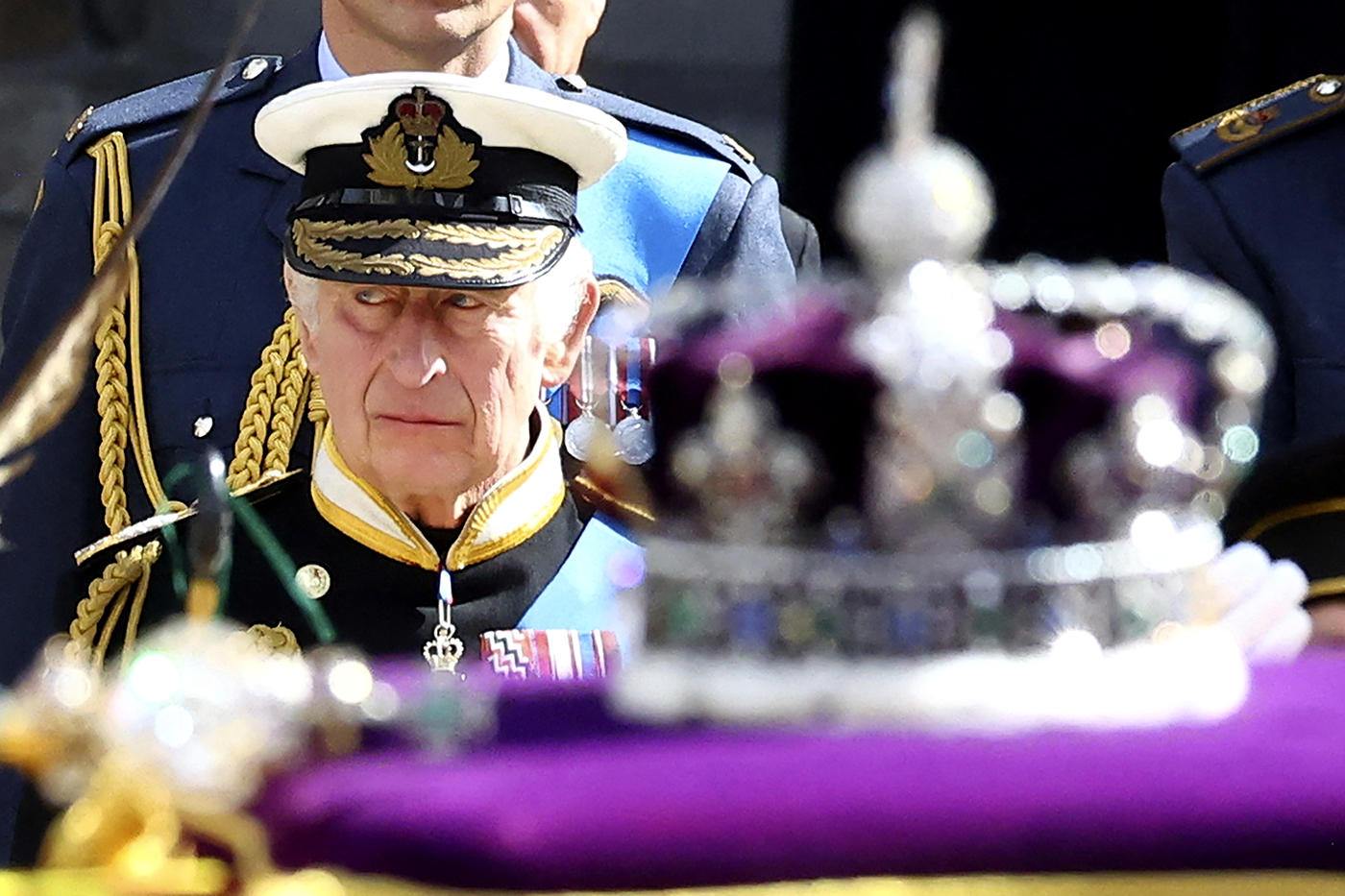 Britain's King Charles III leaves the state funeral of Queen Elizabeth?