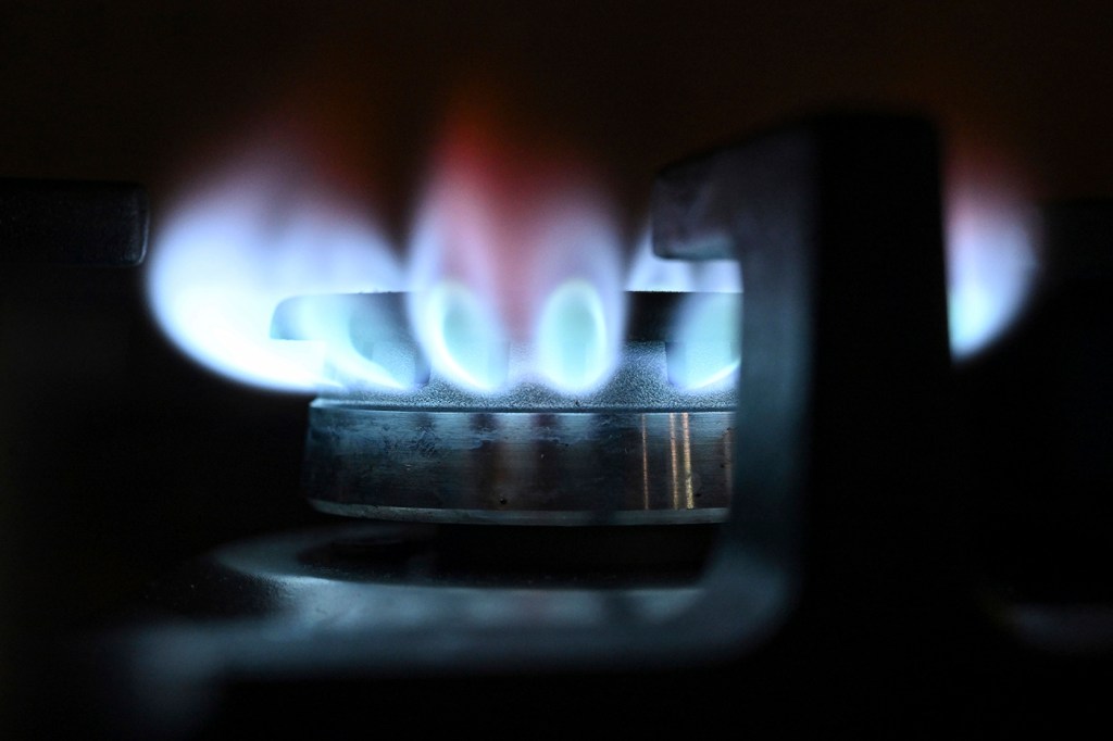 flames coming out of a gas burner
