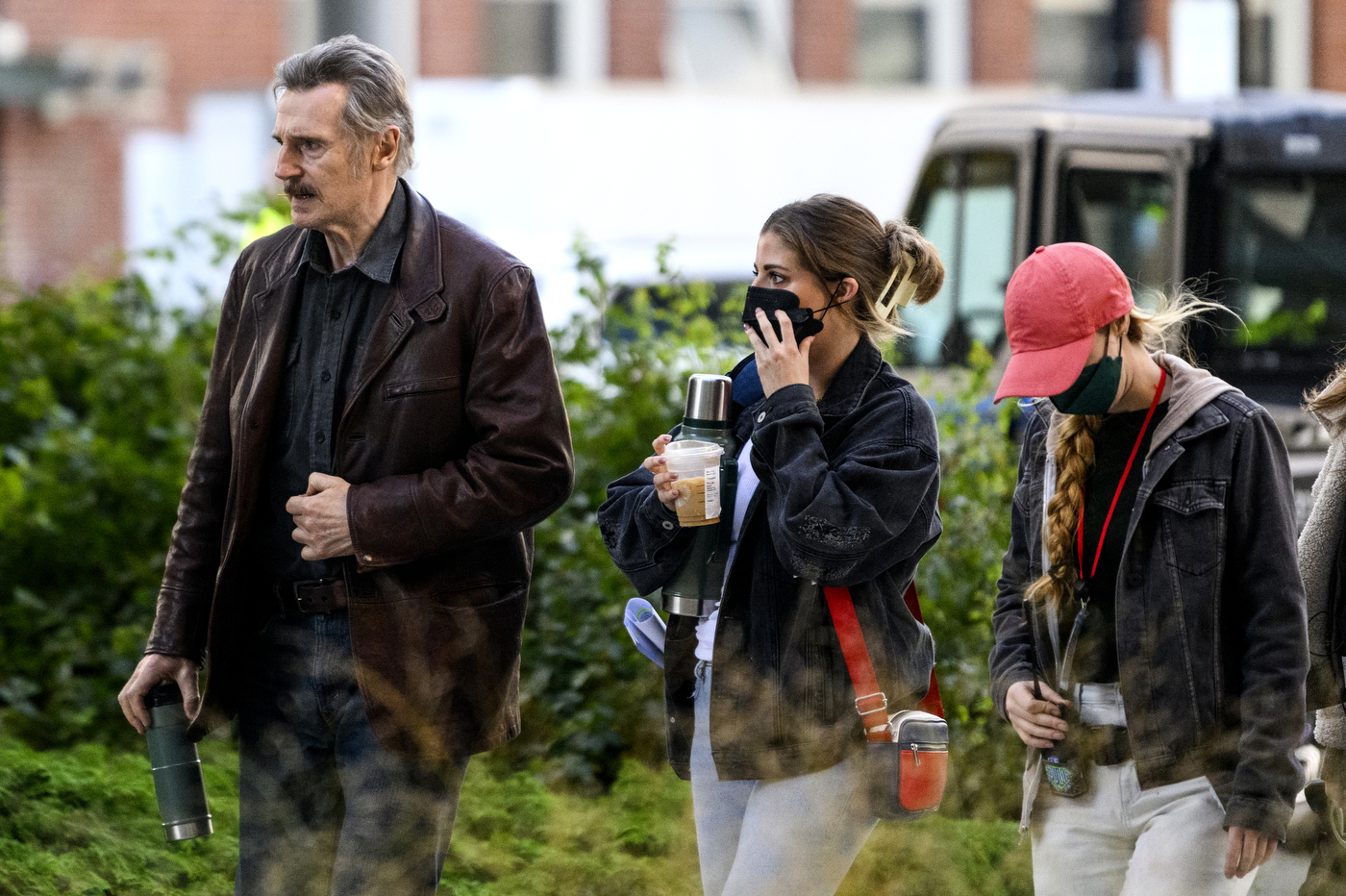 Liam Neeson Films Scene for New Movie ‘Thug’ at Northeastern