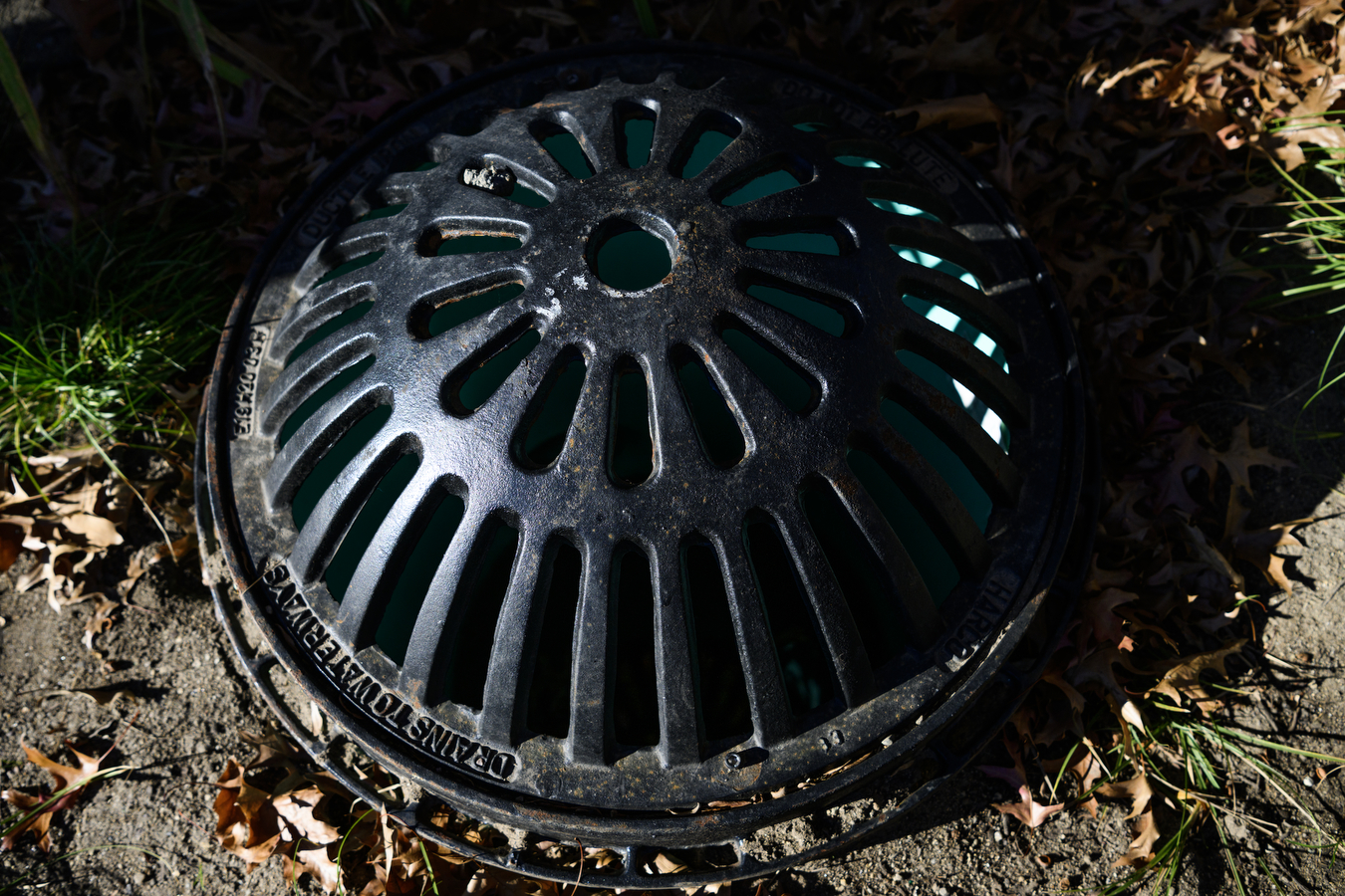 close up of a drain cap 