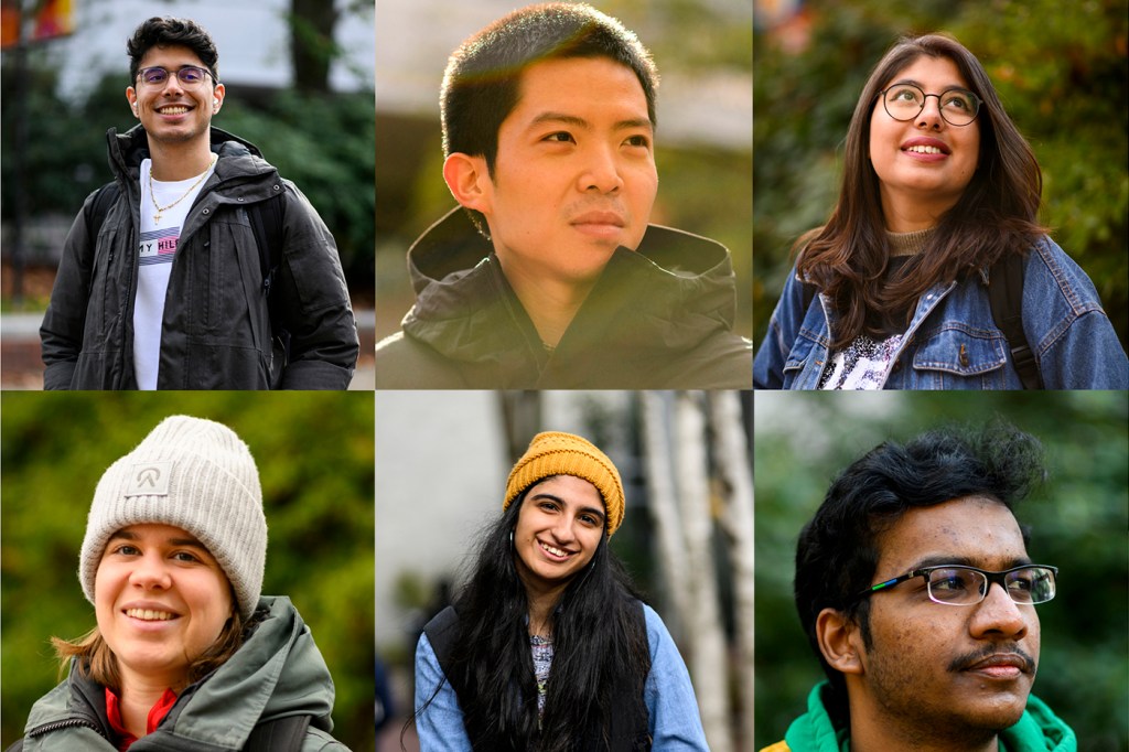 collage of six headshots of northeastern students