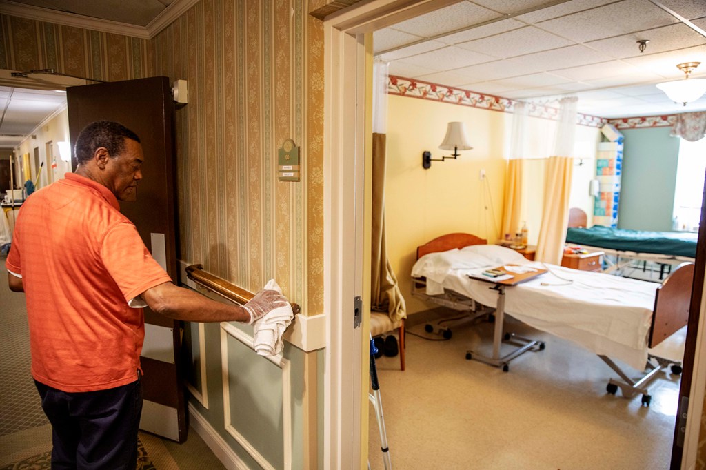 hospital bed in nursing home