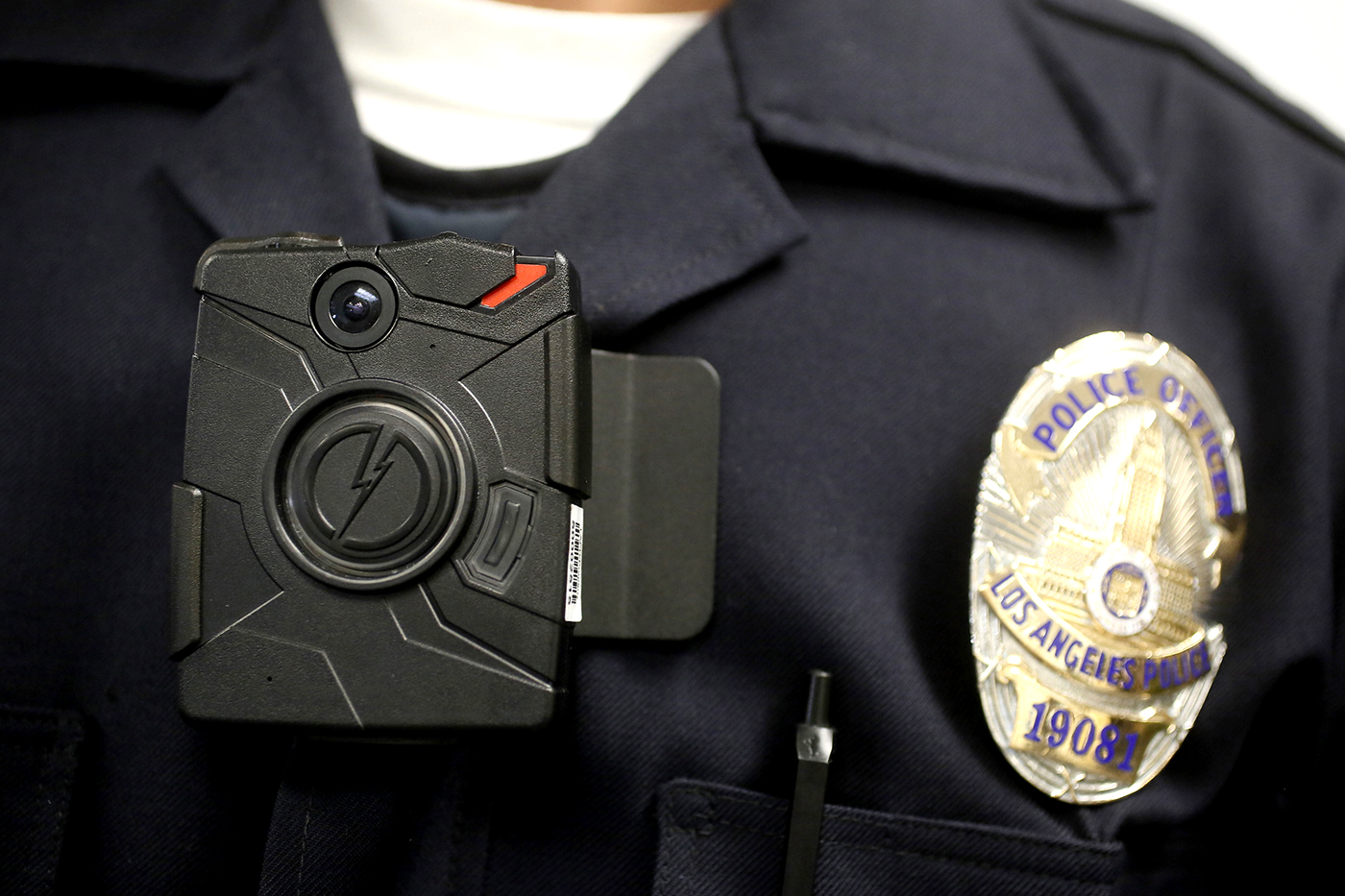 police body camera attached to uniform