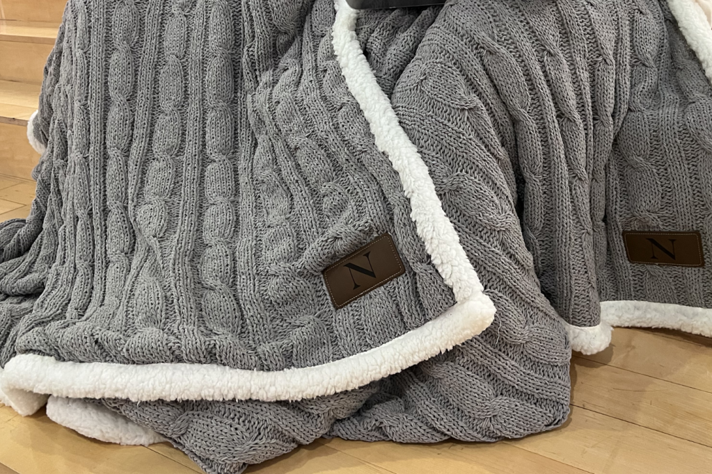 Limited edition grey-colored Northeastern blanket