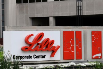 eli lilly & co sign outside of their headquarters in indianapolis