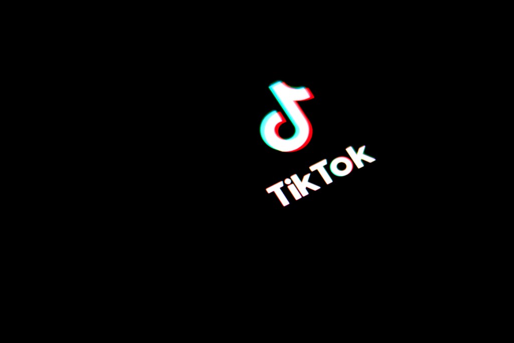 tiktok logo on black background