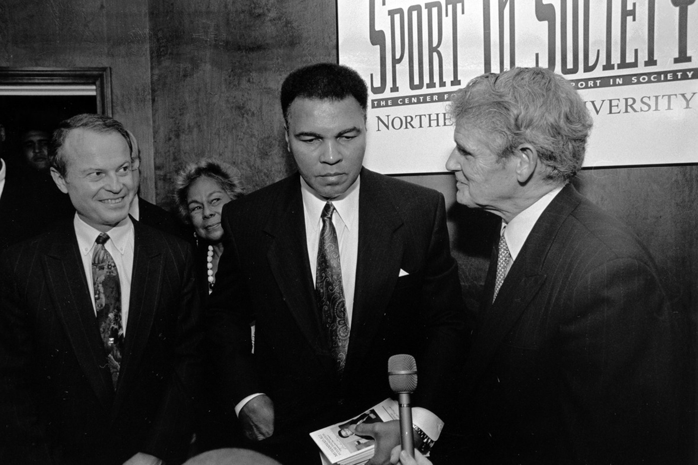 President John A. "Jack" Curry with boxing legend Muhammad Ali.