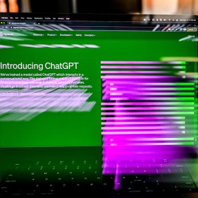 Laptop screen displaying open ChatGPT tab