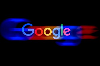 Google logo on dark background