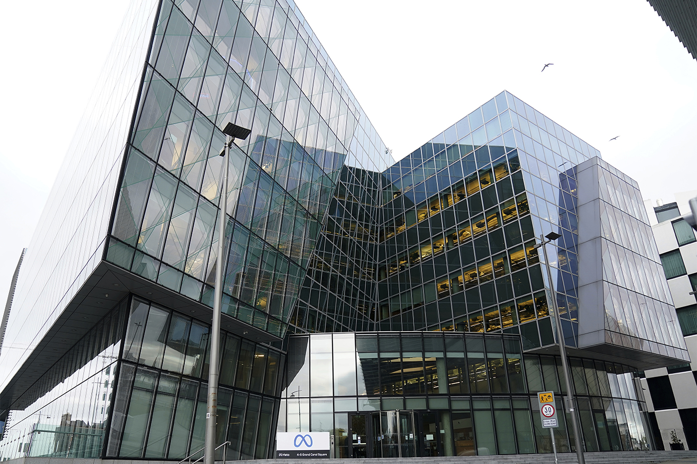 A photo of Meta headquarters in Dublin