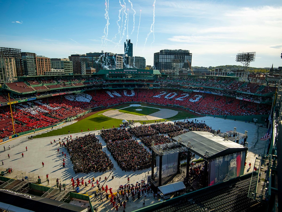‘Turn up the volume!’ Northeastern graduates loud and proud during 2023 commencement at Fenway Park