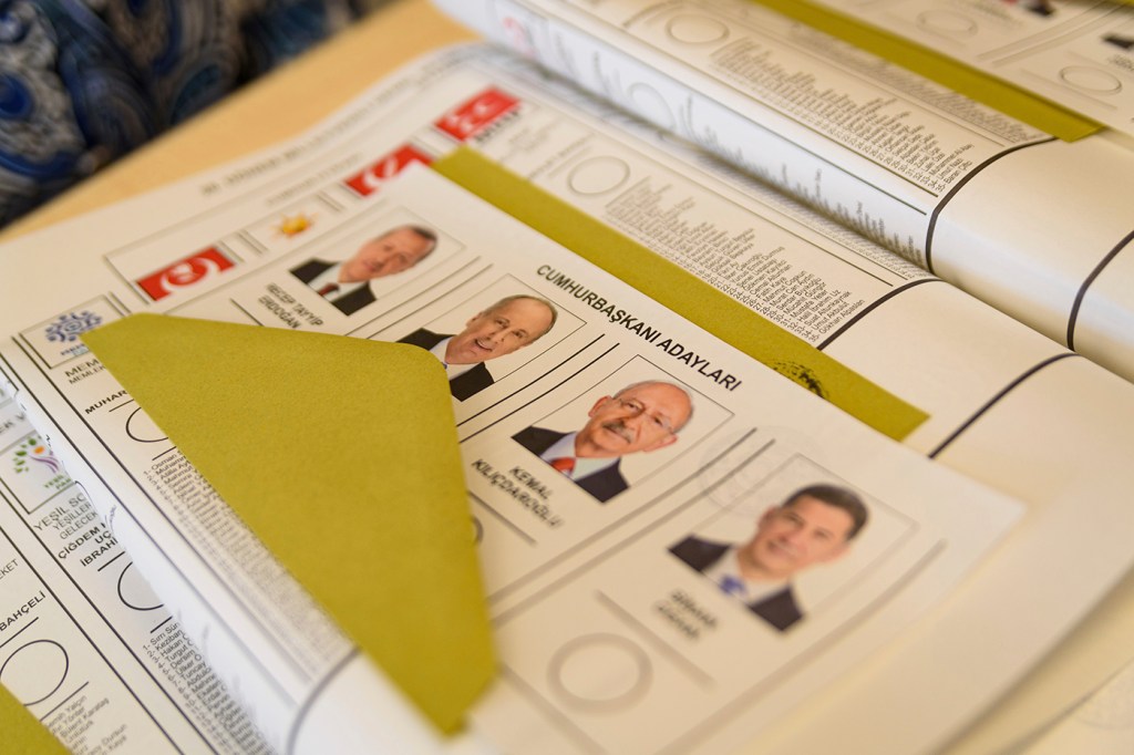 Turkish presidential election voting card
