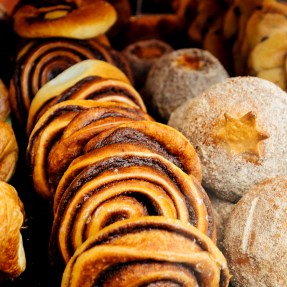rows of pastries