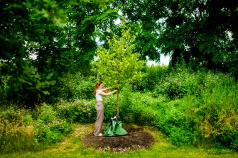 Meghan Reardon standing next to a tree in Kevin W. Fitzgerald Park