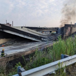 I-95 bridge collapse in Philadelphia.