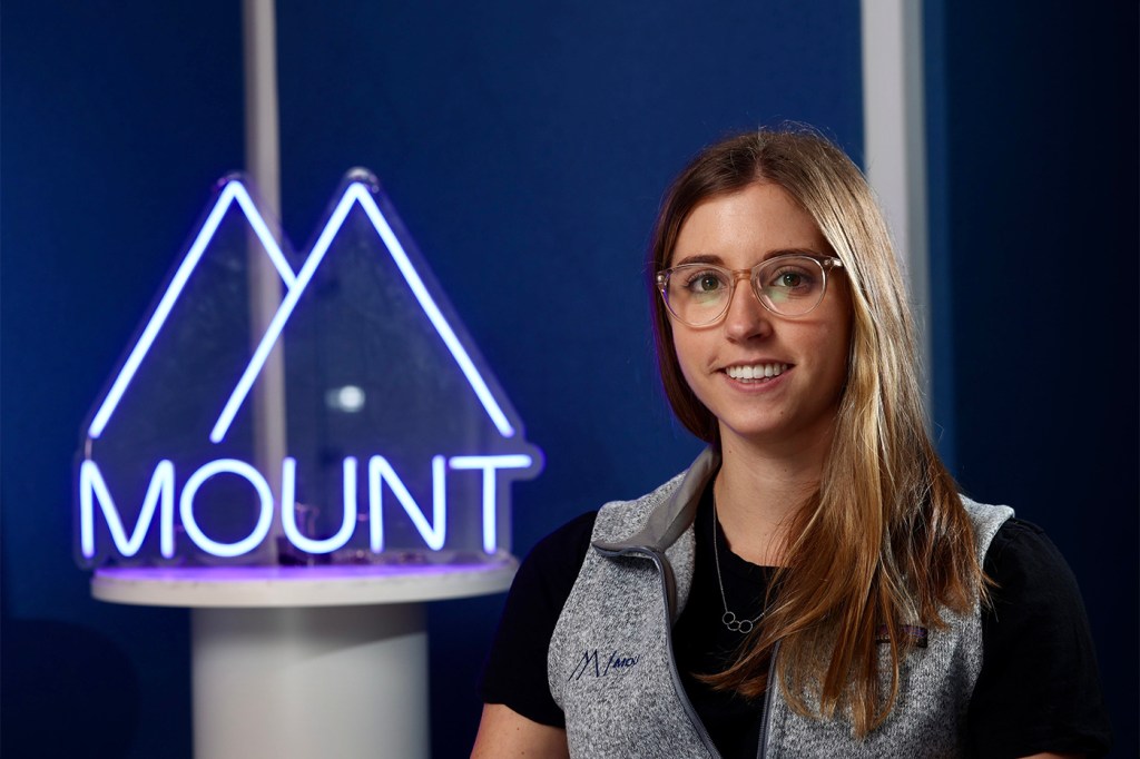 headshot of Madison Rifkin next to Mount logo