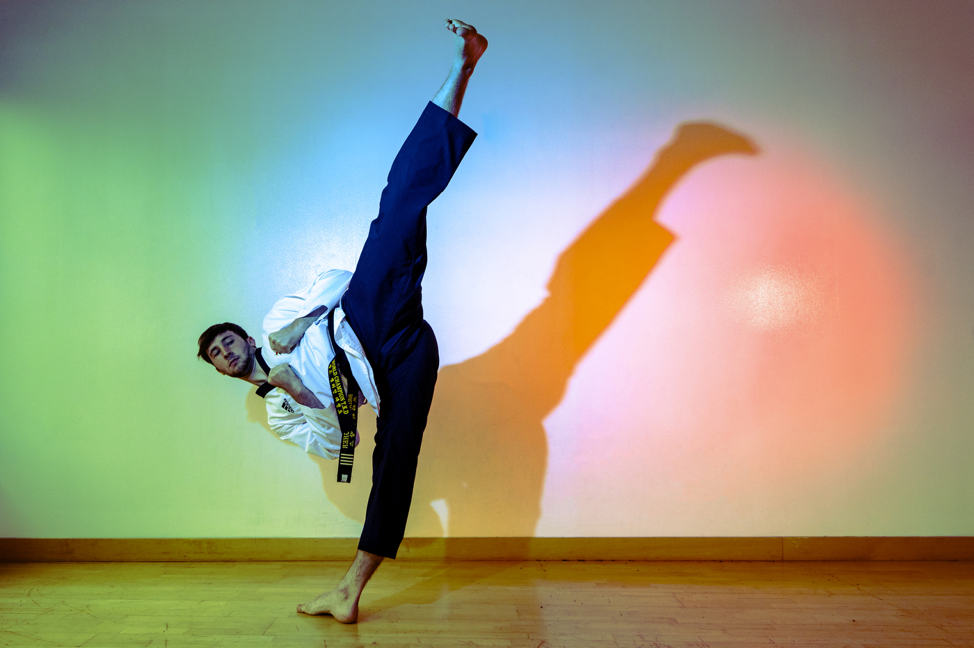 Brian Meagher doing Taekwondo