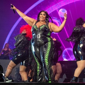 Lizzo performing on stage at BottleRock Napa Valley Music Festival