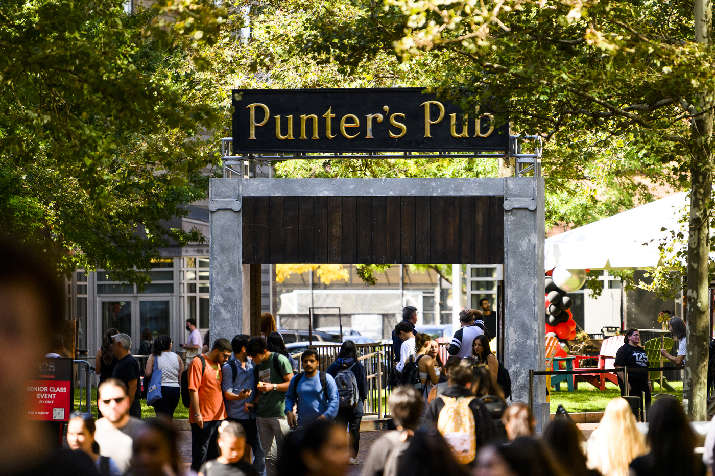 Punter's Pub recreation on campus.