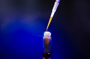 Squid component in a test tube.