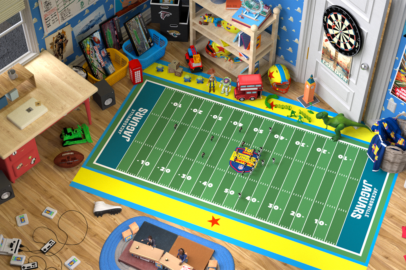 Screen capture of the Toy Story Funday Football.