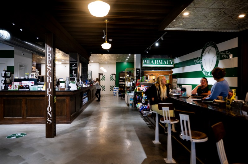 Interior of the Green Line Apothecary