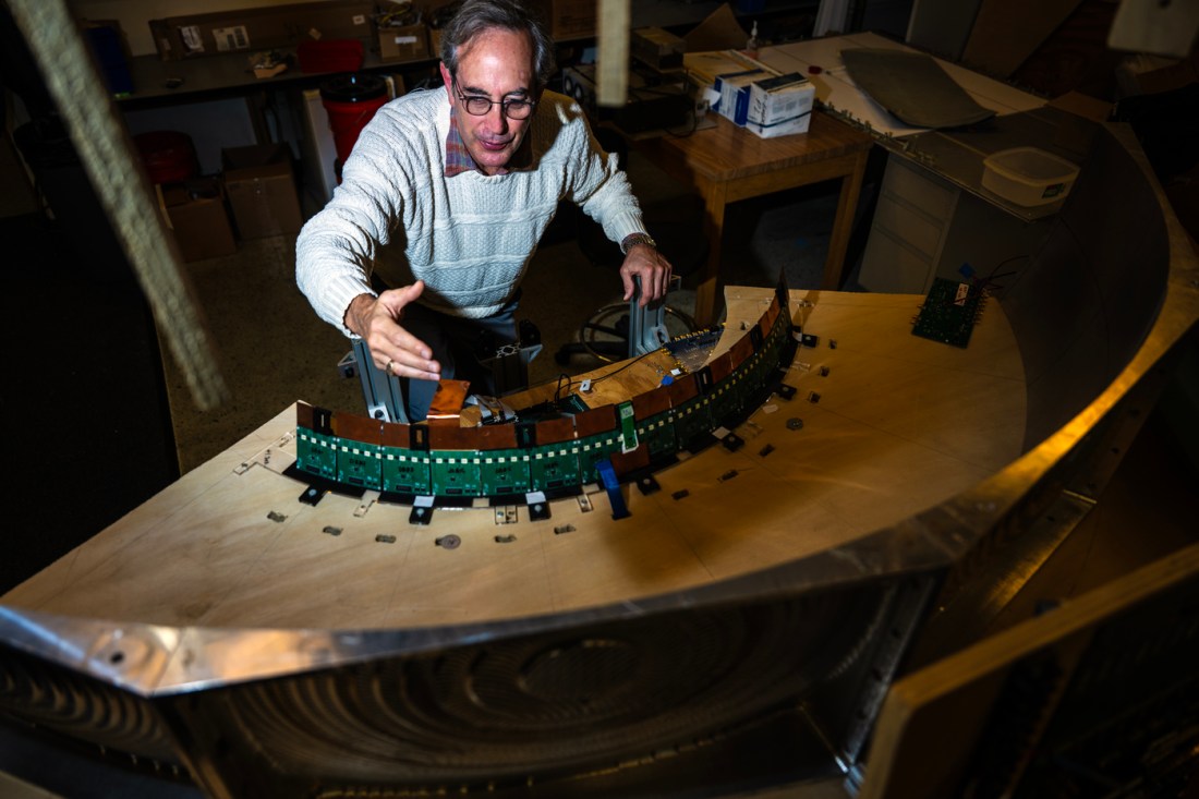 Carey Rappaport working in his lab.