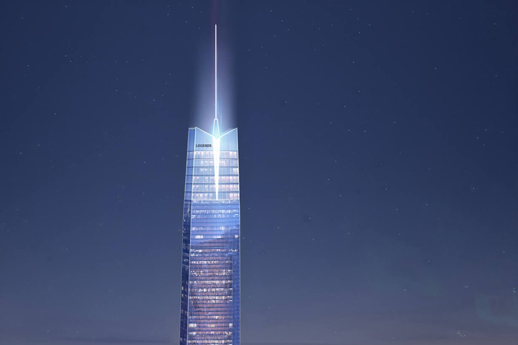 Rendering of what the tallest building in Oklahoma would look like.