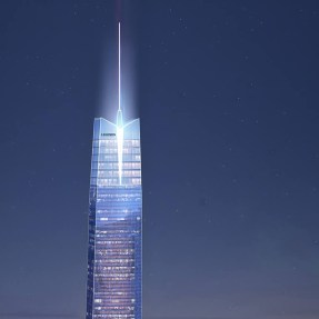 Rendering of what the tallest building in Oklahoma would look like.