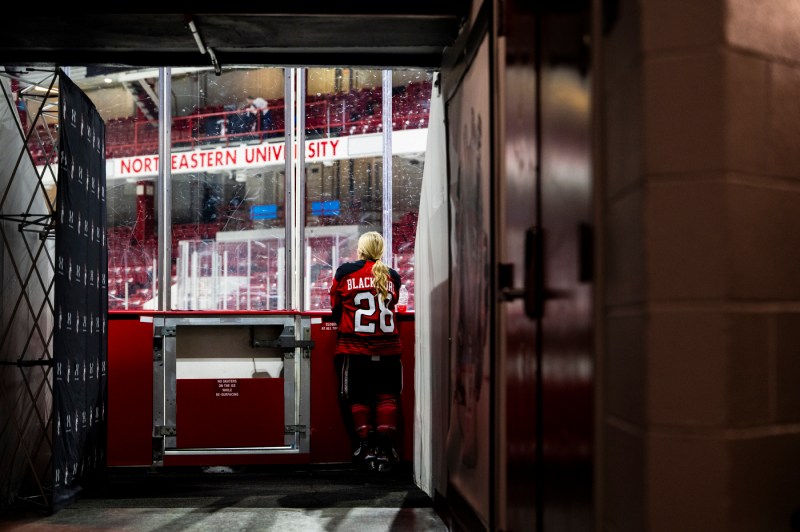 The tunnel onto the rink at Matthews Arena.