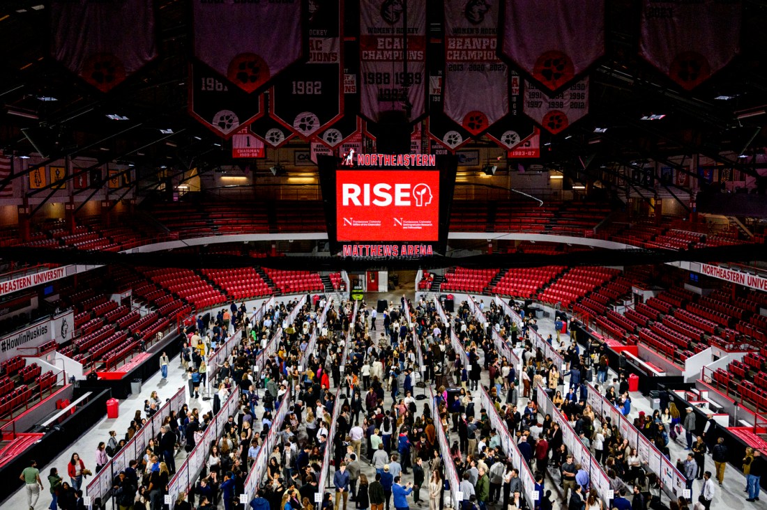 Matthews Arena filled with people attending the RISE Expo 2024. 