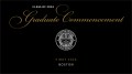 A black graphic with gold and white text: "Class of 2024. Graduate Commencement."