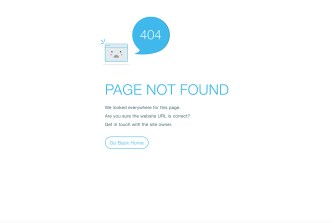 A screenshot of a 404 Page Not Found page.