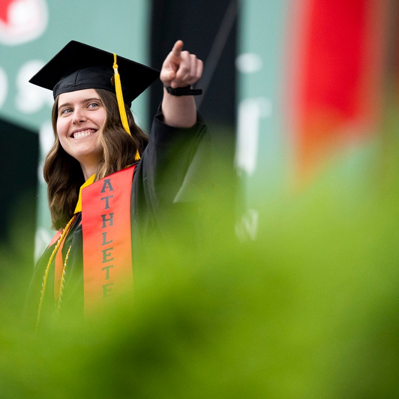 Hockey star Megan Carter tells Northeastern graduate class to embrace challenges as something we ‘get to’ do — not an obligation
