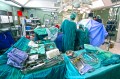 A surgical team in an operating room.