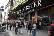 A Red Lobster restaurant in Times Square.