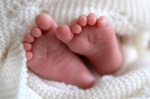 A baby's feet.