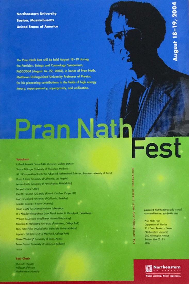 A photo of a poster announcing Pran Nath Fest in 2004