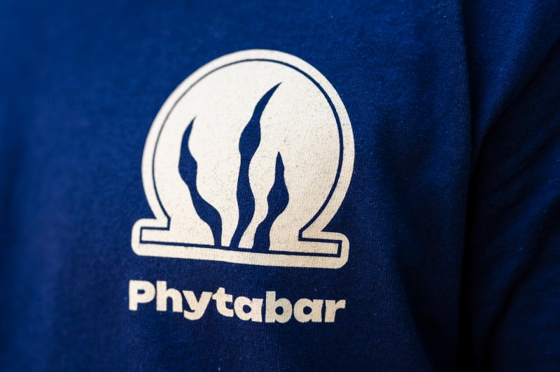 A white Phytabar logo over a blue background.