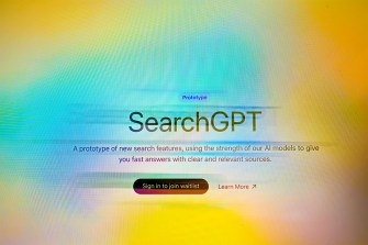 A screenshot of SearchGPT.