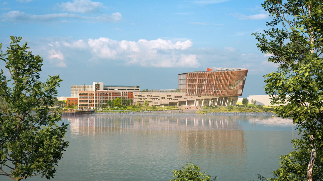 Renderings of the Portland campus in Maine.